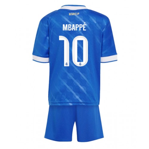 Lacne Dětský Futbalové dres Real Madrid Kylian Mbappe #10 2025-26 Krátky Rukáv - Tretina (+ trenírky)